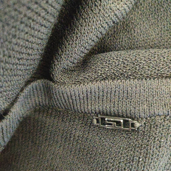 St John Black Sleeveless Dress w/Logo at Back - Picture 3 of 12